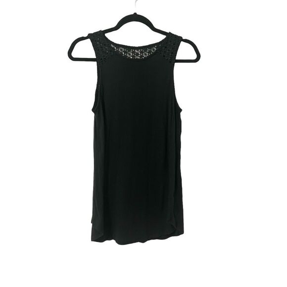 Old Navy Black Sleeveless Tank Lace Accent Size SP - Picture 1 of 6